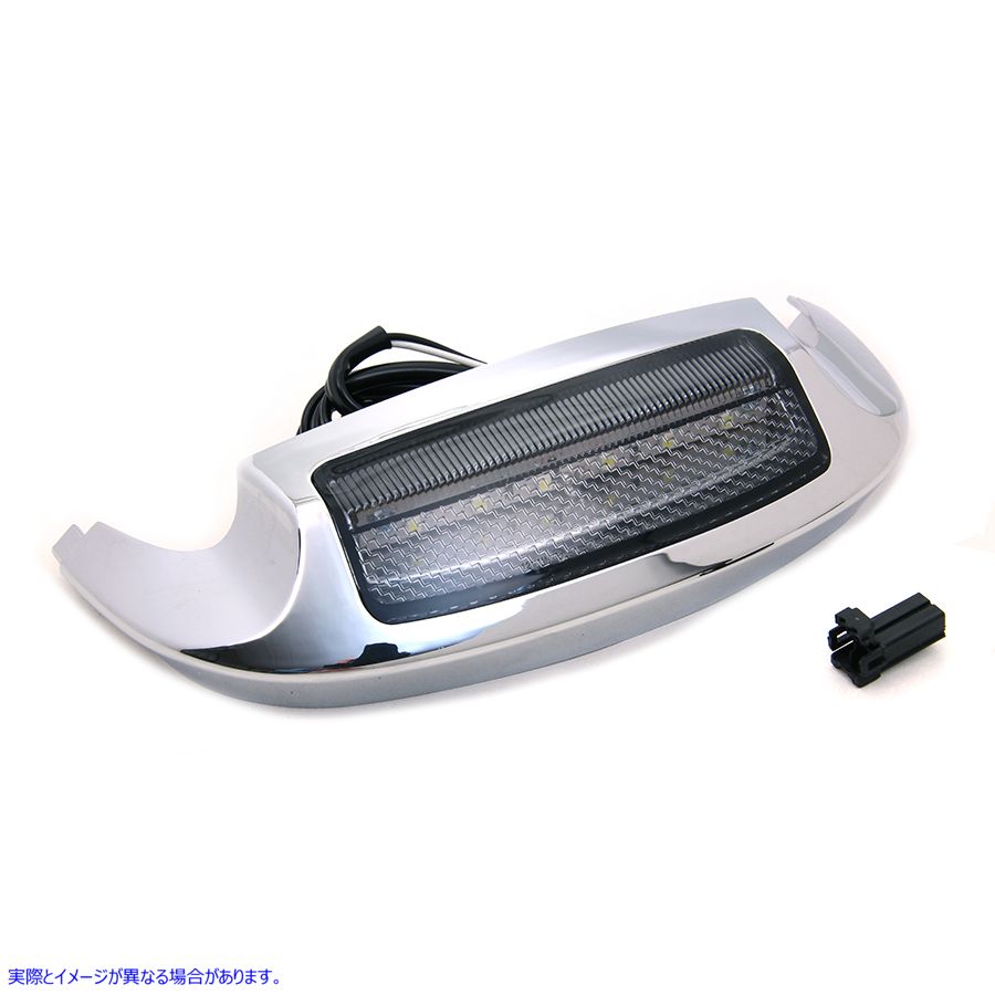 50-0046 LED付きスモークレンズフロントフェンダーチップ Smoke Lens Front Fender Tip with LED 取寄せ Vツイン (検索用／59600