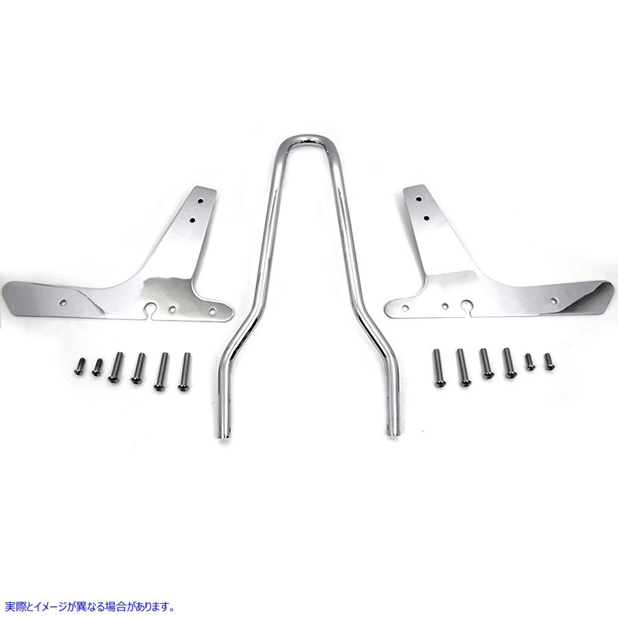 50-0468 16インチ シーシーバーキット クローム 取寄せ Vツイン 16 inch Sissy Bar Kit Chrome (検索用／