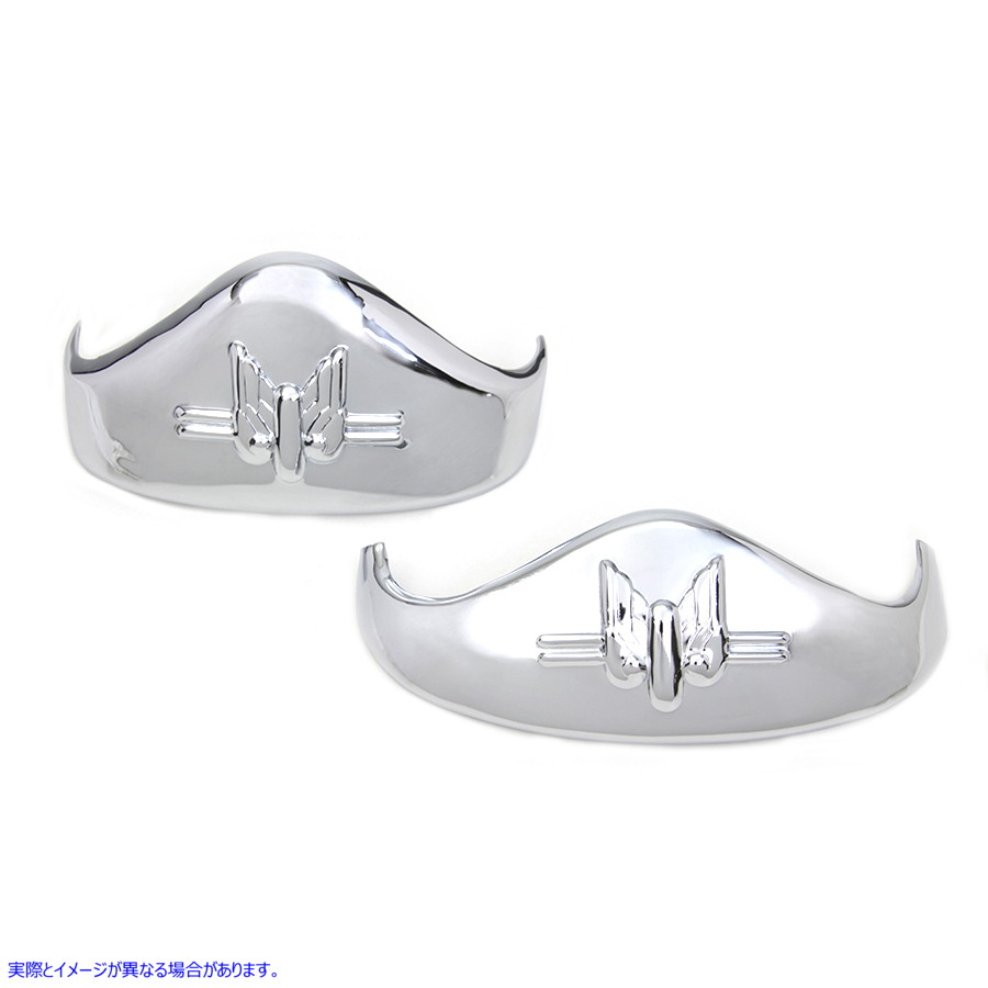 50-0504 クロームフェンダーチップセット Chrome Fender Tip Set 取寄せ Vツイン (検索用／59215-48 59885-48