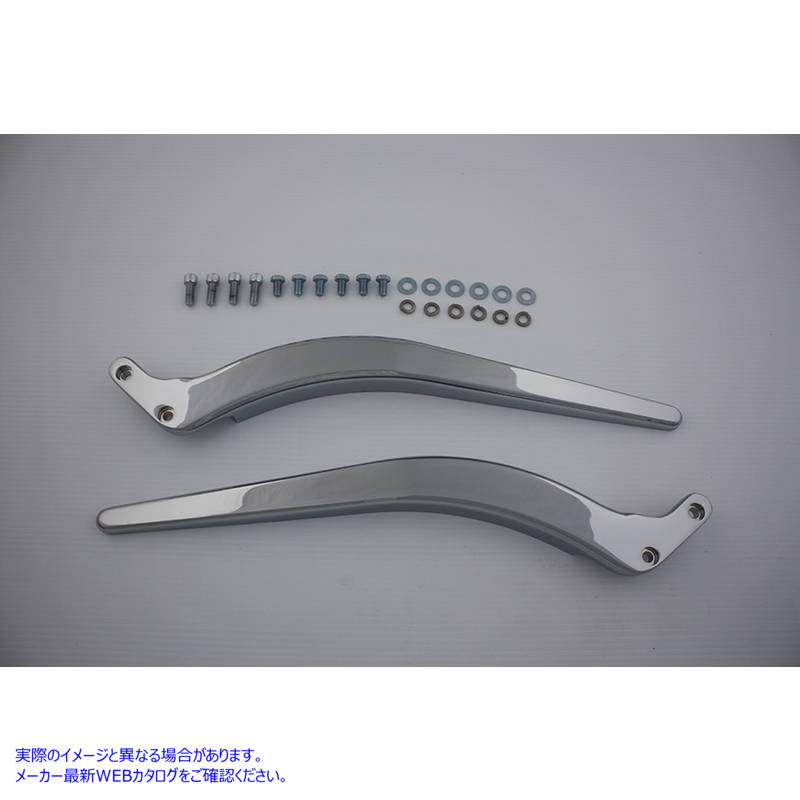 50-0583 カーブドフェンダーストラットセット クローム Curved Fender Strut Set Chrome 取寄せ Vツイン (検索用／