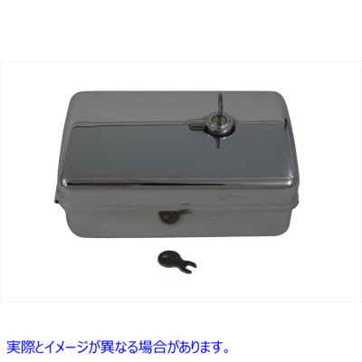 50-0602 長方形のクロムツールボックス Rectangular Chrome Tool Box 取寄せ Vツイン (検索用／