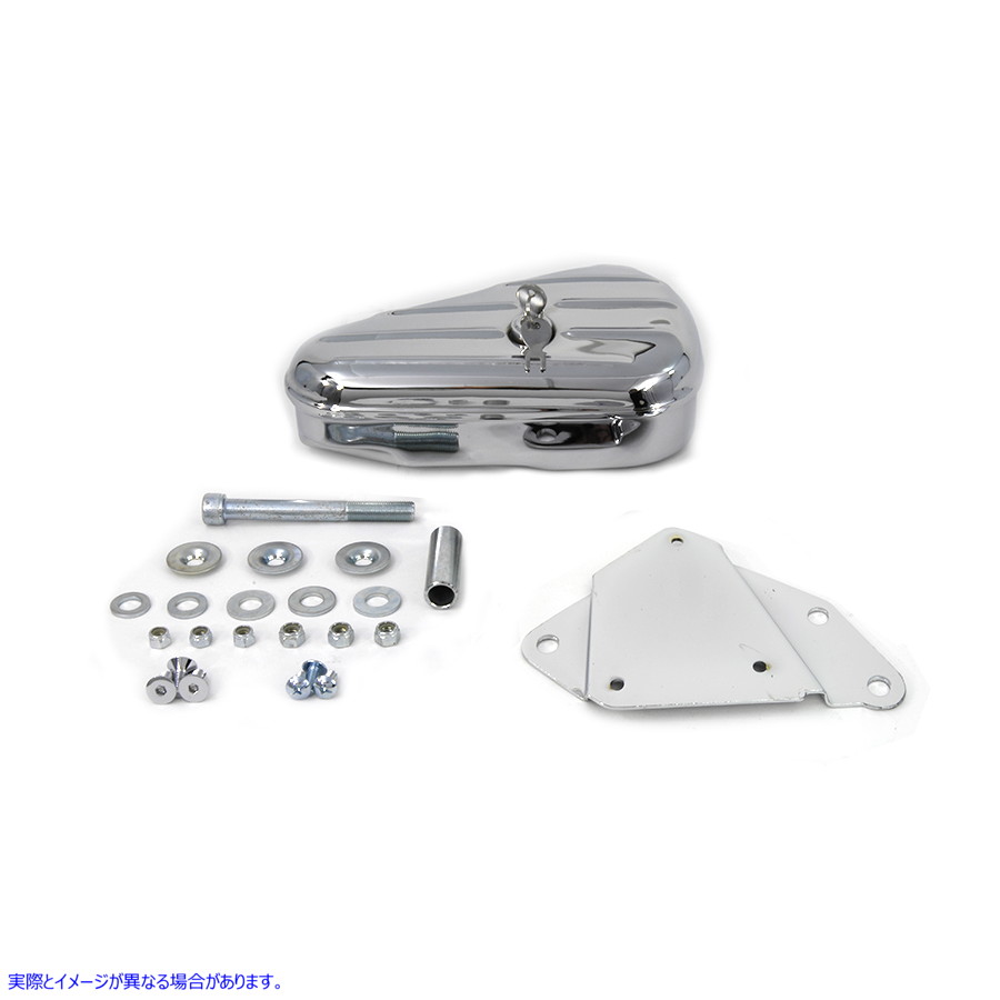 50-0604 右側のツールボックスとマウントキットクローム Right Side Tool Box and Mount Kit Chrome 取寄せ Vツイン (検索用／64