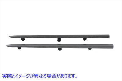 50-0951 ステンレス製フロントフェンダーチップサイドレール Stainless Steel Front Fender Tip Side Rails 取寄せ Vツイン (検