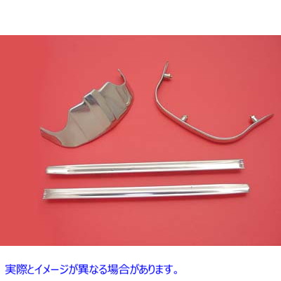 50-0958 ステンレス製フロントフェンダーチップキット 取寄せ Vツイン Stainless Steel Front Fender Tip Kit (検索用／59204-49