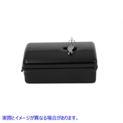 50-0983 長方形の黒いツールボックス Rectangular Black Tool Box 取寄せ Vツイン (検索用／