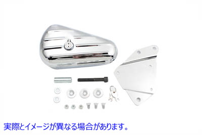 50-1012 クローム左側楕円形ツールボックスとマウントキット Chrome Left Side Oval Tool Box and Mount Kit 取寄せ Vツイン (検