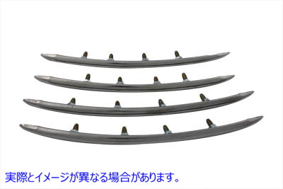 50-1045 リアフェンダートップステンレストリムセット Rear Fender Top Stainless Steel Trim Set 取寄せ Vツイン (検索用／