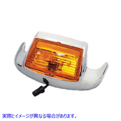 50-1162 バルブタイプランプ付きフロントフェンダーチップ Front Fender Tip with Bulb Type Lamp 取寄せ Vツイン (検索用／6870