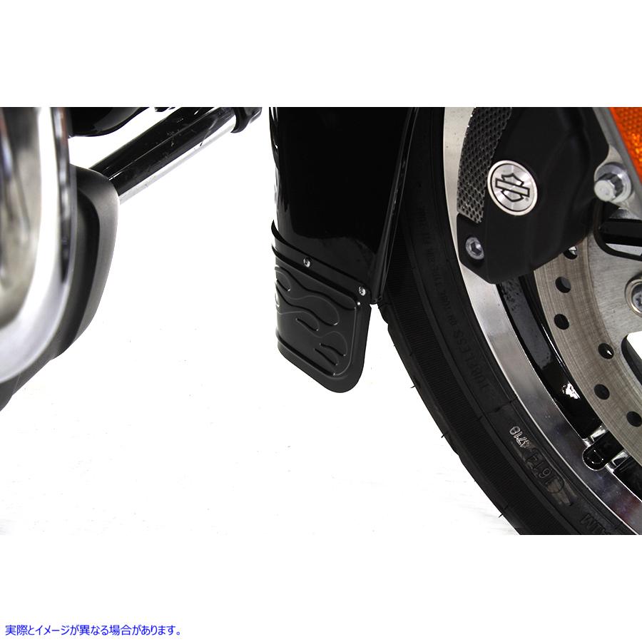 50-1549 ブラックのフロントフェンダーチップ Black Front Fender Tip 取寄せ Vツイン (検索用／