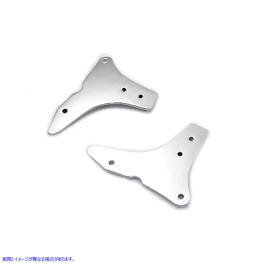 50-1565 シーシーバー サイドプレートセット クローム Sissy Bar Side Plate Set Chrome 取寄せ Vツイン (検索用／