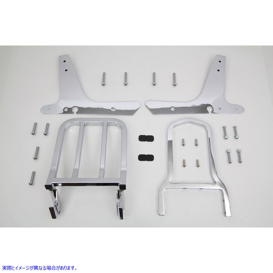 50-1632 ラゲッジラック クロームソリッドタイプ 取寄せ Vツイン Luggage Rack Chrome Solid Type (検索用／