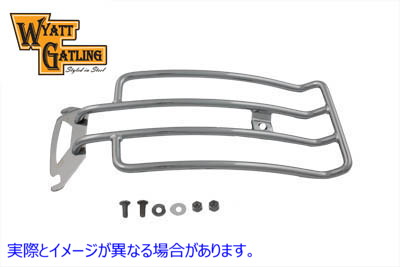 50-2021 ワイアット ガトリング クローム コンター 荷物ラック Wyatt Gatling Chrome Contour Luggage Rack 取寄せ Vツイン (検