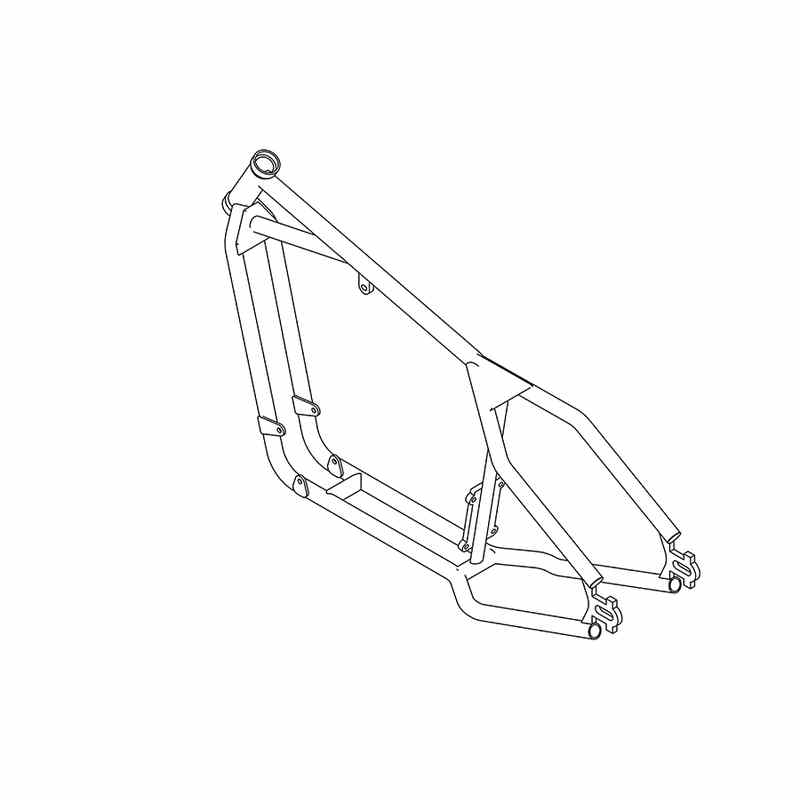 51-0799 D+D XL リジッドフレーム 取寄せ Vツイン D+D XL Rigid Frame Raw (検索用／