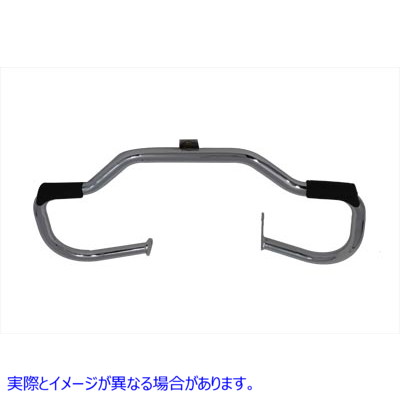 51-0995 クローム フロント エンジン バー (フットペグ パッド付き) Chrome Front Engine Bar with Footpeg Pads 取寄せ Vツイン