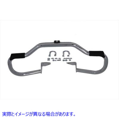 51-0997 クローム フロント エンジン バー (フットペグ パッド付き) Chrome Front Engine Bar with Footpeg Pads 取寄せ Vツイン