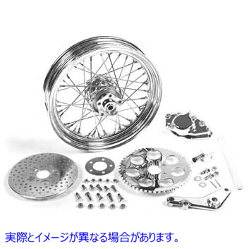 52-0600 16インチ x 3.00インチ リアホイールキット キャリパークローム付き 取寄せ Vツイン 16 inch x 3.00 inch Rear Wheel Ki