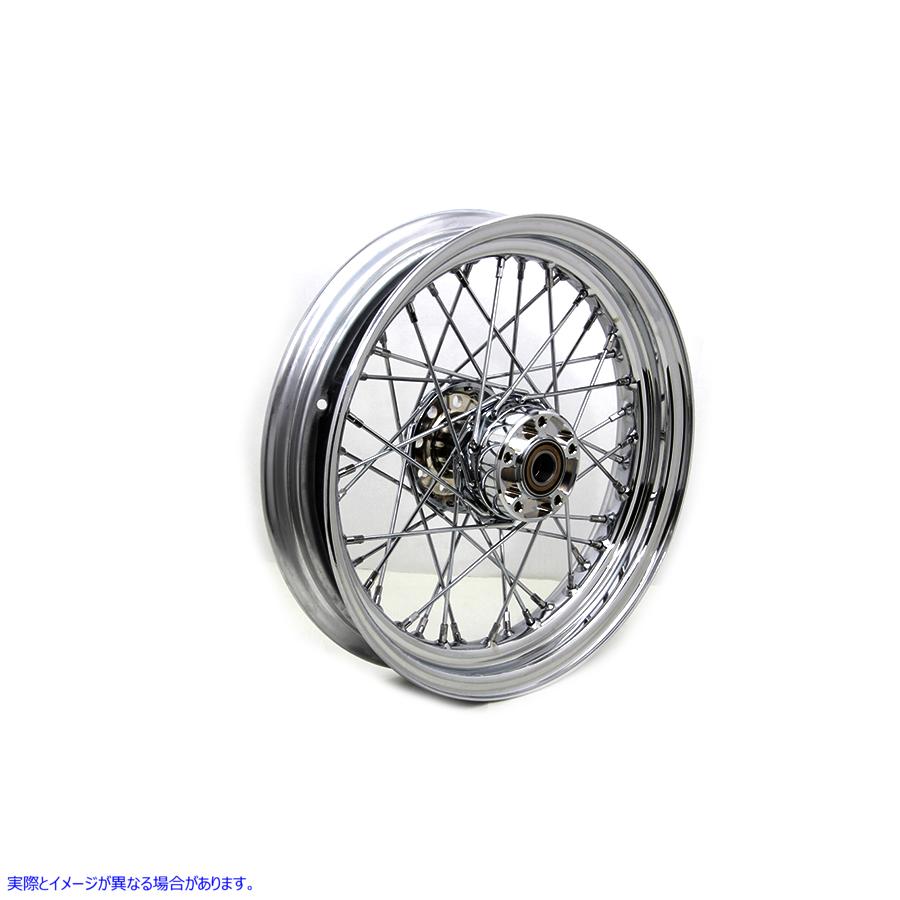 52-2054 16 インチ x 3.00 インチ フロント スポーク ホイール クローム 取寄せ Vツイン 16 inch x 3.00 inch Front Spoke Wheel