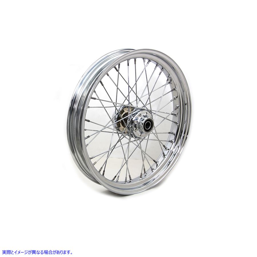 52-2056 21 インチ x 3.25 インチ フロント スポーク ホイール クローム 取寄せ Vツイン 21 inch x 3.25 inch Front Spoke Wheel