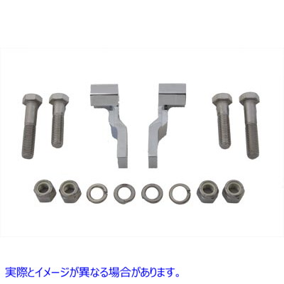 54-0128 リアショック ロワリングキット クローム 取寄せ Vツイン Rear Shock Lowering Kit Chrome (検索用／