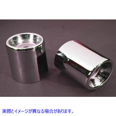 54-0153 アッパーショックスタッドカバー クロームショートスタイル 取寄せ Vツイン Upper Shock Stud Covers Chrome Short Styl