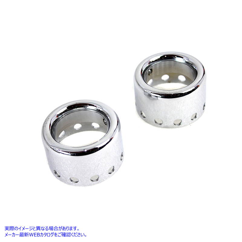 54-0206 クロームロアショックカバーセット 取寄せ Vツイン Chrome Lower Shock Cover Set (検索用／