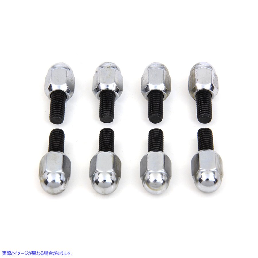 7131-8 クローム エイコーン タペット ベース ボルト 1/4 インチ X 24 スレッド 取寄せ Vツイン Chrome Acorn Tappet Base Bolt