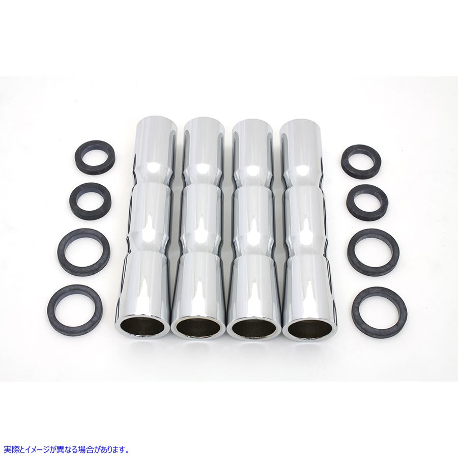 7135-8 クロームロアプッシュロッドカバーセット 取寄せ Vツイン Chrome Lower Pushrod Cover Set (検索用／ Colony