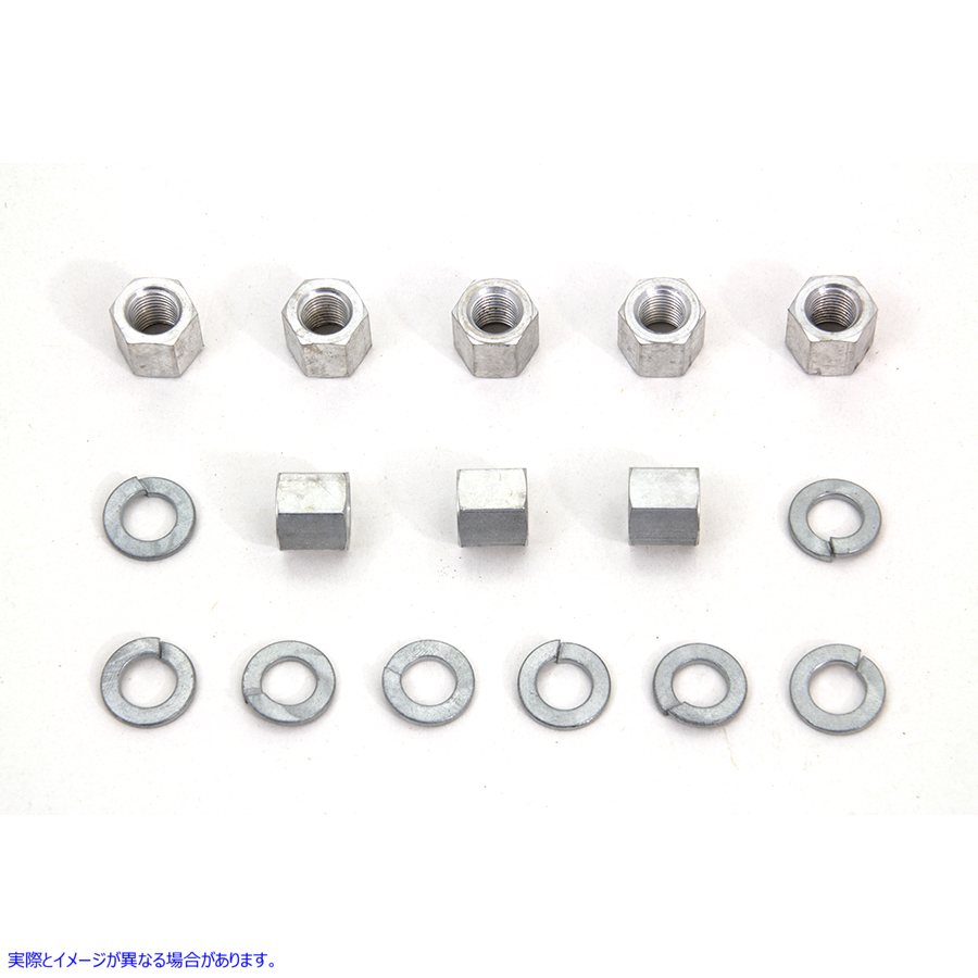 8107-16 カドミウムシリンダーベースのナットとワッシャー 取寄せ Vツイン Cadmium Cylinder Base Nuts and Washers (検索用／ C