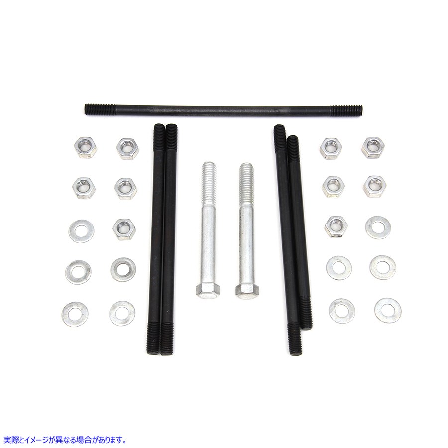 8123-34 カドミウムモーターケースボルトキットストック 取寄せ Vツイン Cadmium Motor Case Bolt Kit Stock (検索用／ Colony