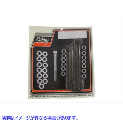 8131-34 クロームストックエンジンケースボルトキット 取寄せ Vツイン Chrome Stock Engine Case Bolt Kit (検索用／ Colony