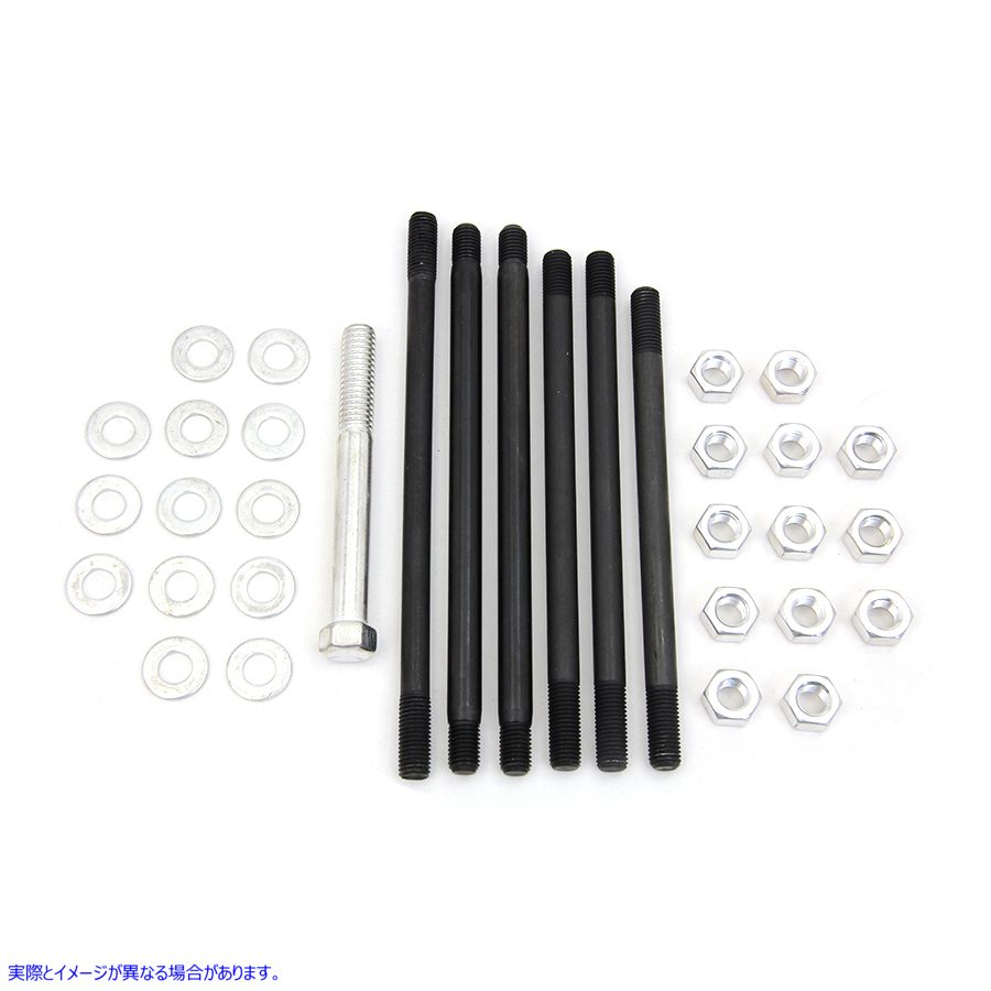 8132-34 カドミウムストックエンジンケースボルトキット 取寄せ Vツイン Cadmium Stock Engine Case Bolt Kit (検索用／ Colony