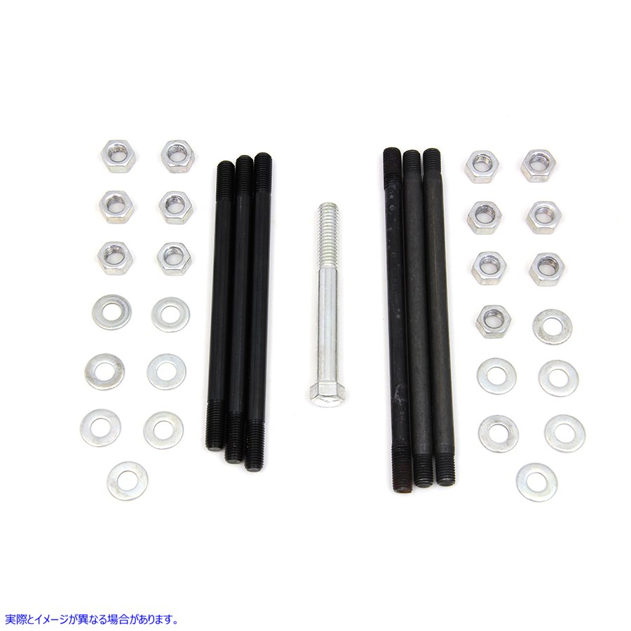 8135-34 カドミウムストックエンジンケースボルトキット 取寄せ Vツイン Cadmium Stock Engine Case Bolt Kit (検索用／ Colony