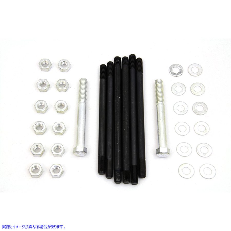 8138-34 カドミウムストックエンジンケースボルトキット 取寄せ Vツイン Cadmium Stock Engine Case Bolt Kit (検索用／ Colony