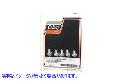 8201-10 カドミウムホイールハブスタースクリュー 取寄せ Vツイン Cadmium Wheel Hub Star Screws (検索用／ Colony