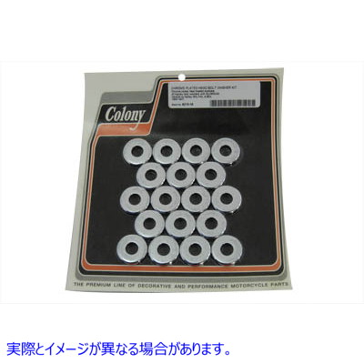 8215-18 クロームアルミニウムヘッドワッシャー 取寄せ Vツイン Chrome Aluminum Head Washers (検索用／16822-39 Colony