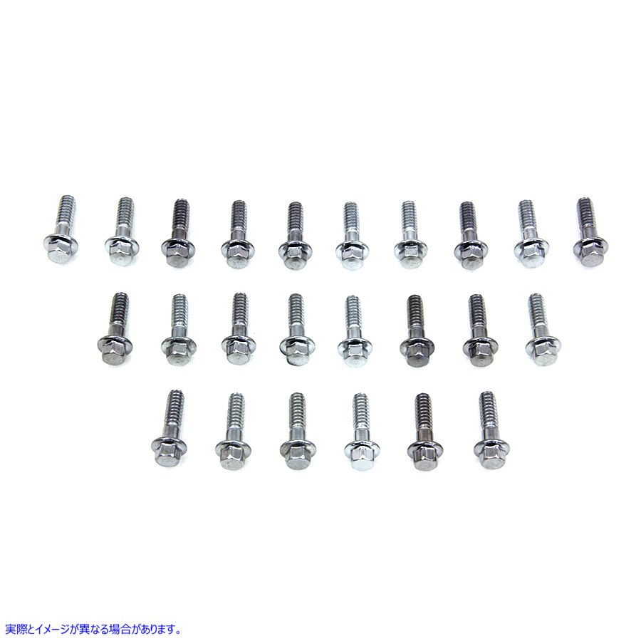 8734-24 ロッカー ボックス バルブ カバー ネジ ショート クローム 取寄せ Vツイン Rocker Box Valve Cover Screw Short Chrome