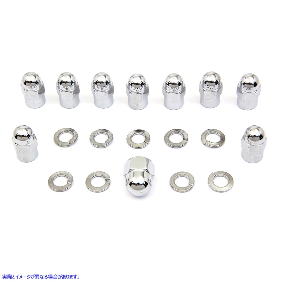8751-19 クロームトランスミッションサイドカバーナットキット 取寄せ Vツイン Chrome Transmission Side Cover Nut Kit (検索用