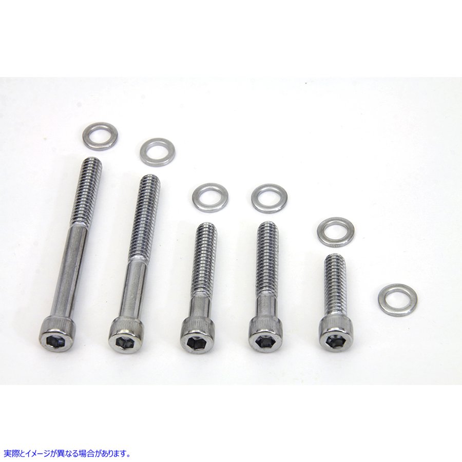 8786-5 スプロケット カバー 六角ネジ キット クローム Sprocket Cover Allen Screw Kit Chrome 取寄せ Vツイン (検索用／ Colon