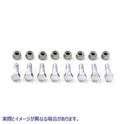 8811-16 リアブレーキドラムボルトクローム 取寄せ Vツイン Rear Brake Drum Bolt Chrome (検索用／ Colony