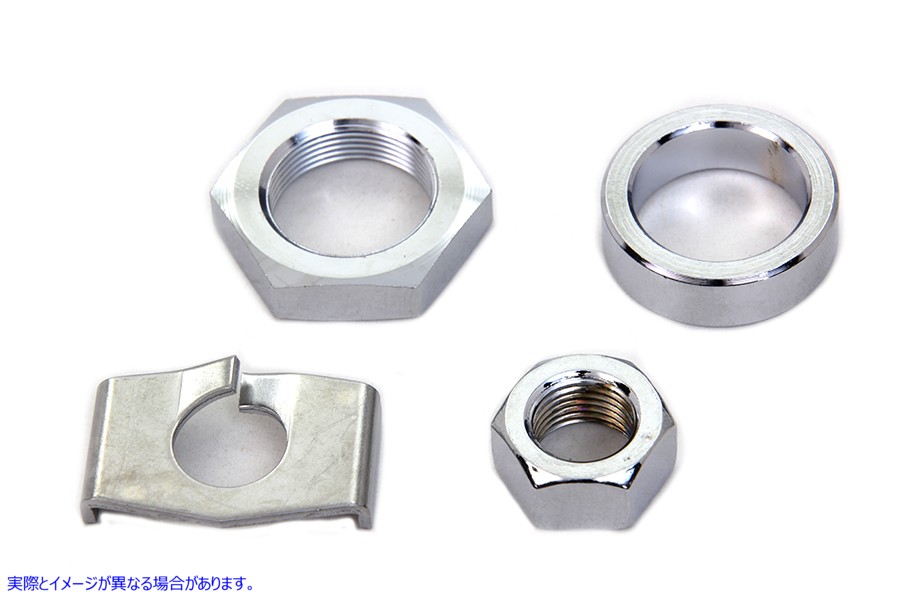 8832-4 クローム リア アクスル ナットとロック キット 取寄せ Vツイン Chrome Rear Axle Nut and Lock Kit (検索用／ Colony