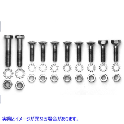 8879-30 リアフェンダーストラットストッククロームボルトキット Rear Fender Strut Stock Chrome Bolt Kit 取寄せ Vツイン (検