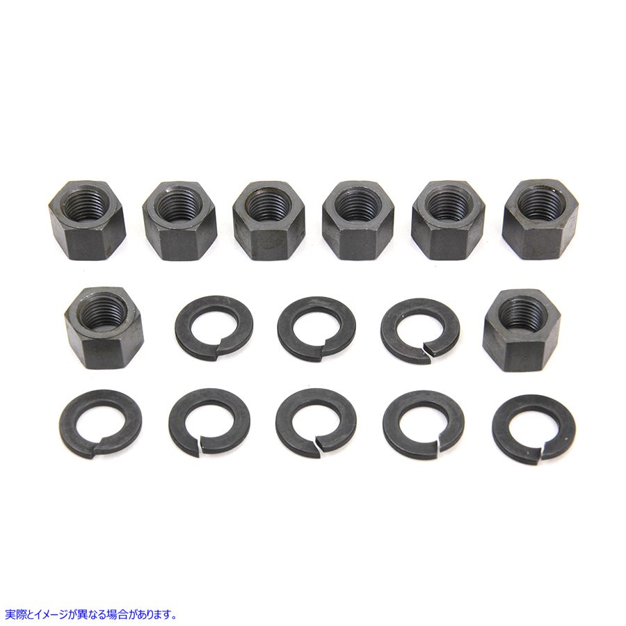 9623-16 レプリカシリンダーベースナットキットパーカーライズド 取寄せ Vツイン Replica Cylinder Base Nut Kit Parkerized (検