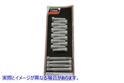 9643-16 カドミウム ヘッドボルト キット 取寄せ Vツイン Cadmium Headbolt Kit (検索用／ Colony