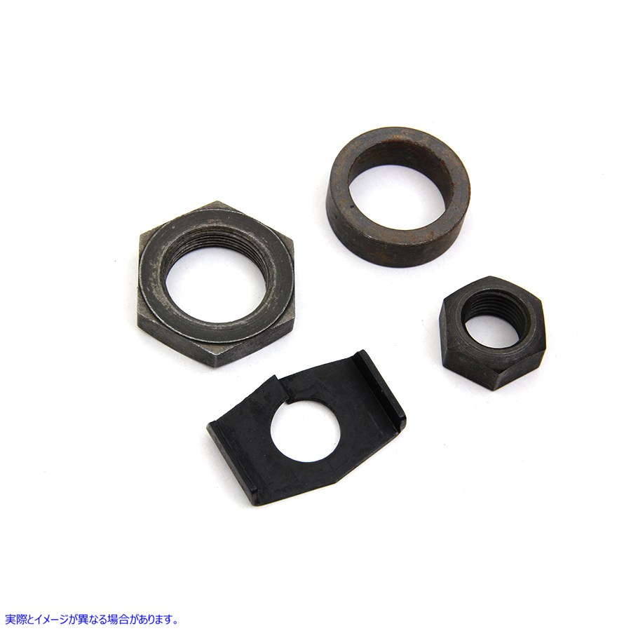 9688-4 リアアクスルナットとロックキット パーカーライズド 取寄せ Vツイン Rear Axle Nut and Lock Kit Parkerized (検索用／