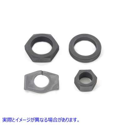 9692-4T パーカーライズド リア アクスル ナットおよびロック キット 取寄せ Vツイン Parkerized Rear Axle Nut and Lock Kit (