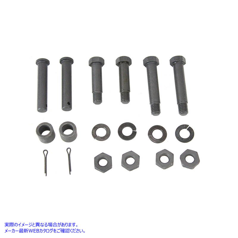 9722-18 パーカーライズドフットボードヒンジボルトキット 取寄せ Vツイン Parkerized Footboard Hinge Bolt Kit (検索用／52682