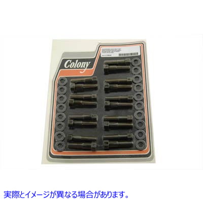 9728-36 パーカーライズド ヘッドボルト キット 取寄せ Vツイン Parkerized Headbolt Kit (検索用／ Colony