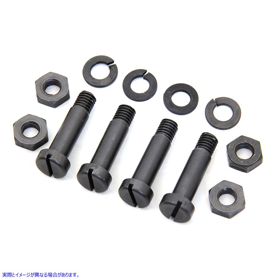 9886-12 フットボードパーカーライズドヒンジボルトキット Footboard Parkerized Hinge Bolt Kit 取寄せ Vツイン (検索用／2954-