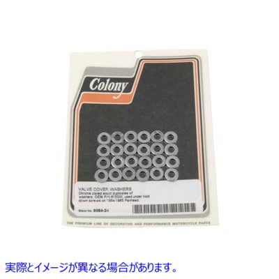 9984-24 ロッカーボックス バルブカバー ワッシャー クローム 取寄せ Vツイン Rocker Box Valve Cover Washers Chrome (検索用／